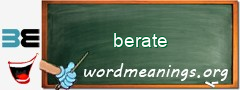 WordMeaning blackboard for berate